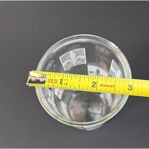 4 Vintage   Drinking Glasses MCM Mid-Century Fleur De Lis  Libbey - Picture 4 of 5